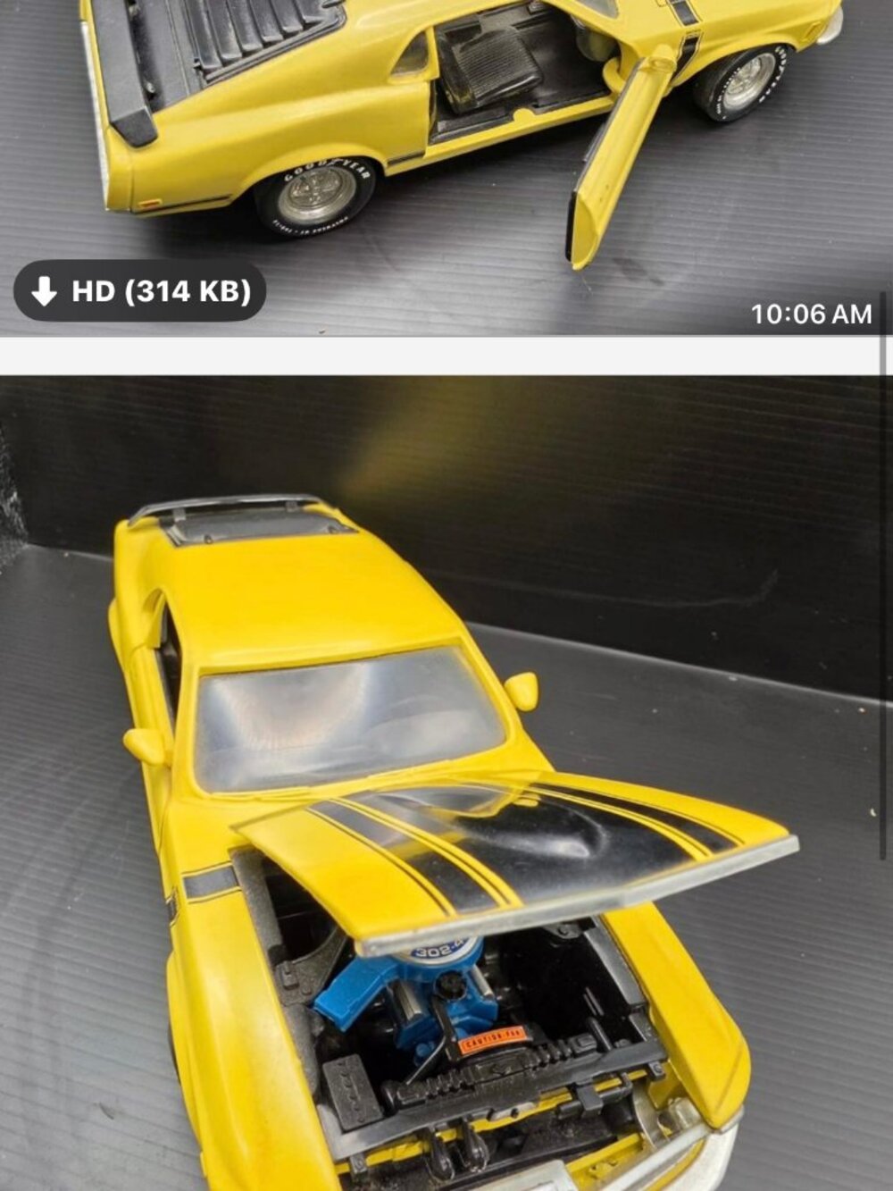 ERTL 1970 Ford Mustang Boss 302 Yellow 1:18 Die-Cast Model Car